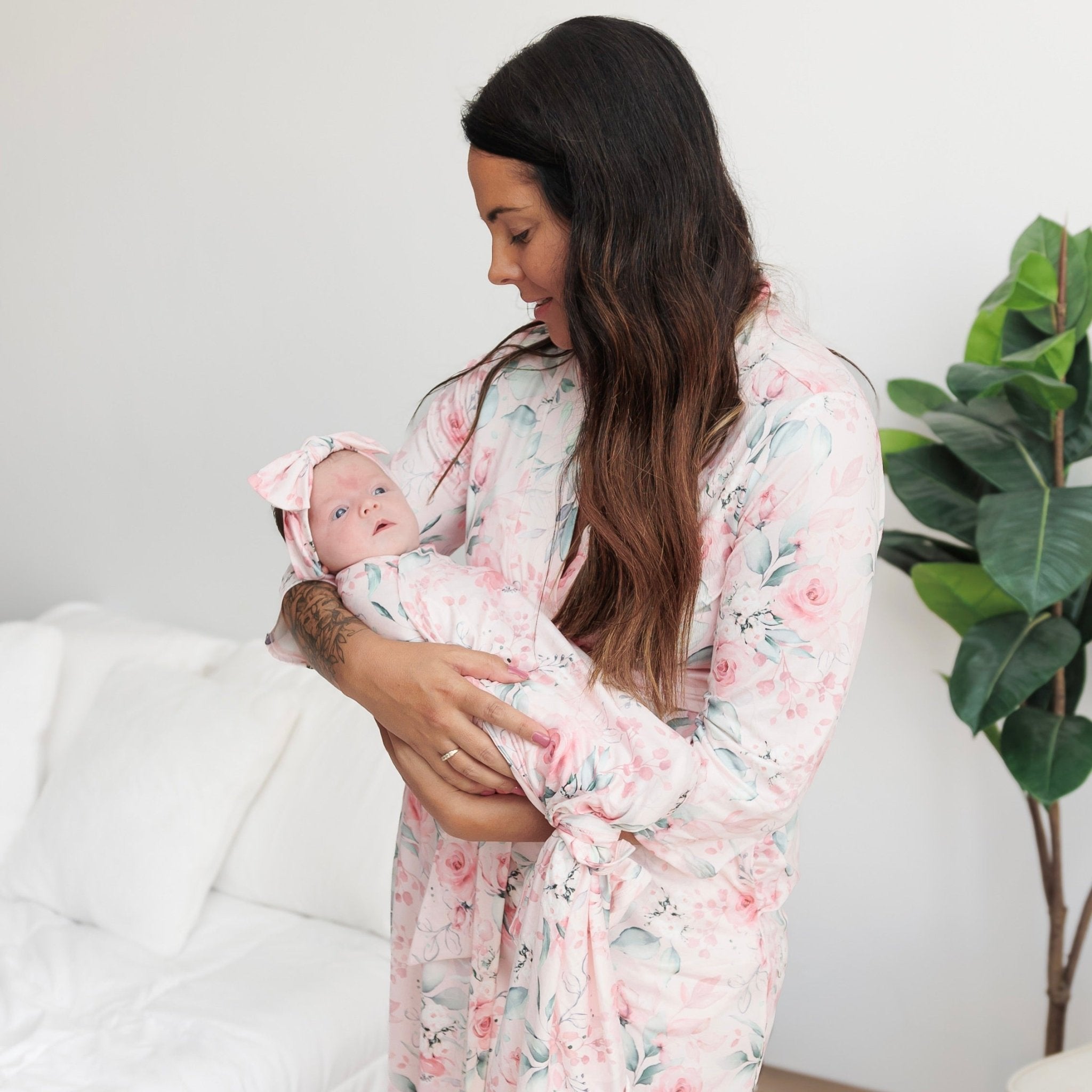 Baby Swaddle Blanket Matching Robe And Swaddle Set Boy Ella Robe