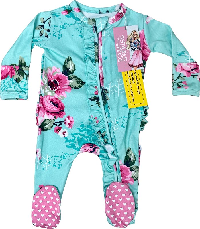 Valentina Baby Ruffle Sleeper - Double the Sprinkles